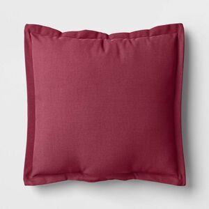 Threshold - 24"x26" Solid Woven Outdoor Deep Seat Back Cushion Maroon